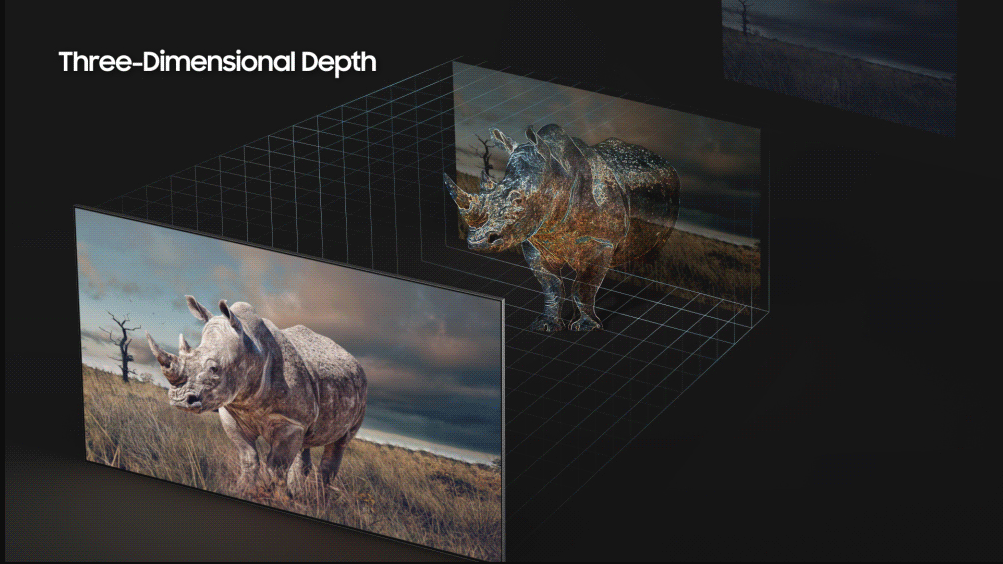عمق تصویر سه بعدی در تلویزیون سامسونگ Neo QLED 8K 2022