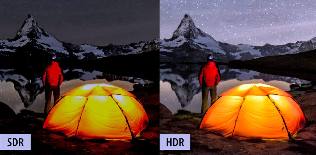 شفافیت بالاتر و بازتولید رنگ بهتر تلویزیون HDR در مقایسه با SDR