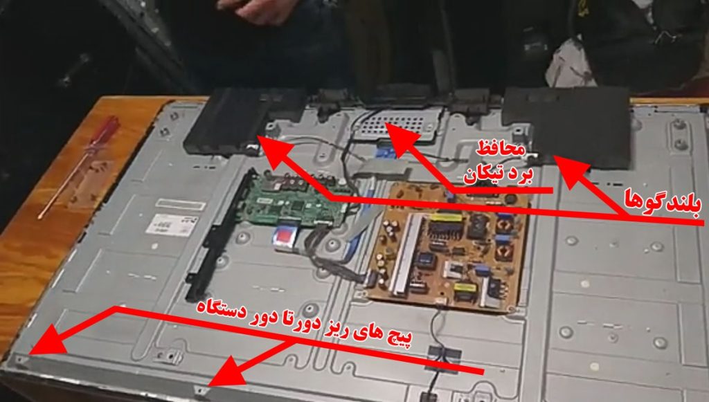باز کردن بلندگوها و محافظ برد تیکان