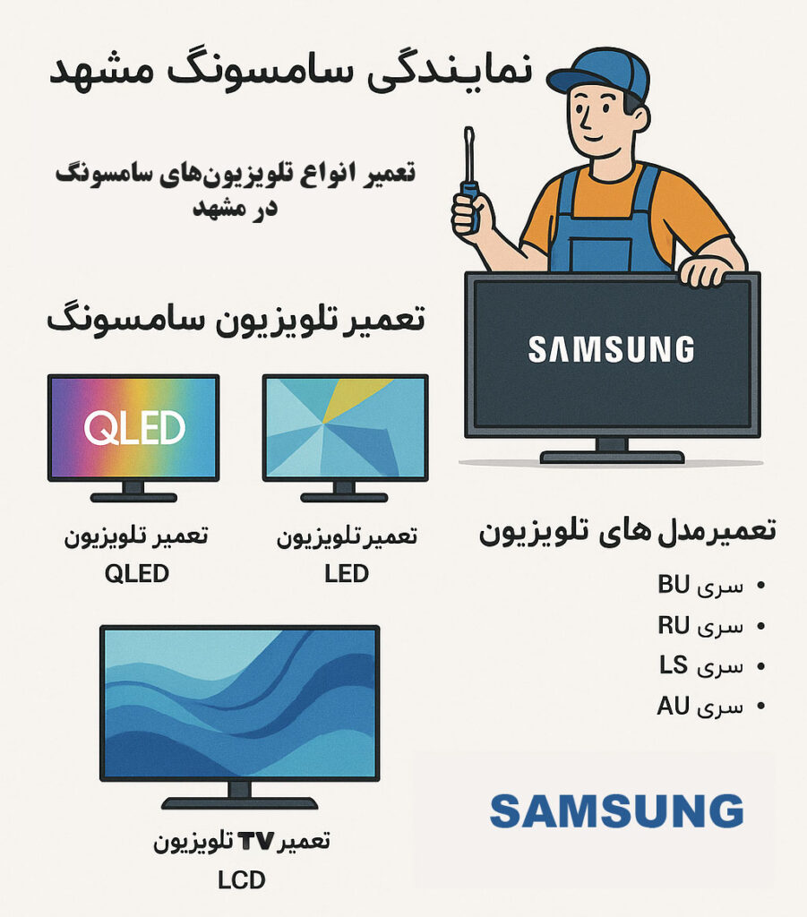 تعمیر انواع تلویزیون های سامسونگ در نمایندگی سامسونگ مشهد