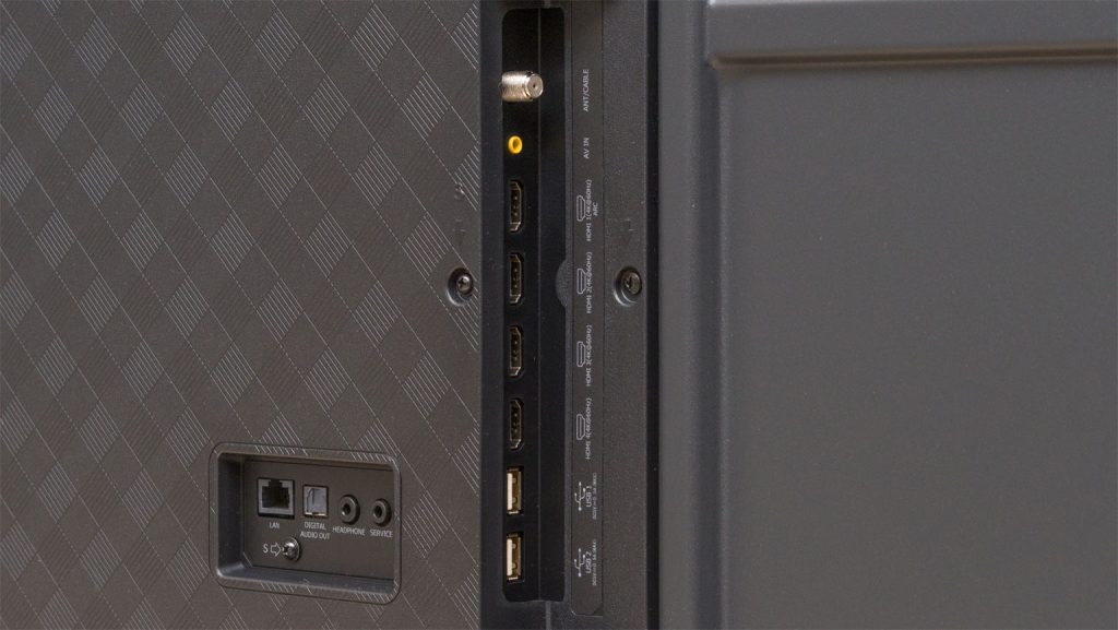 تصویر ورودی های جانبی تلویزیون هایسنس A6G