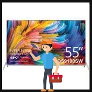 تعمیر تلویزیون QLED ام جی اس مدل S55QS9100SW سایز 55 اینچ در نمایندگی مشهد
