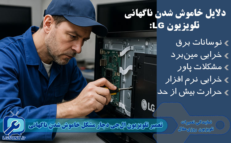  تعمیر تلویزیون ال‌جی دچار مشکل خاموش شدن ناگهانی در مشهد
