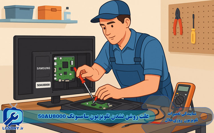  علت روشن نشدن تلویزیون سامسونگ 50AU8000