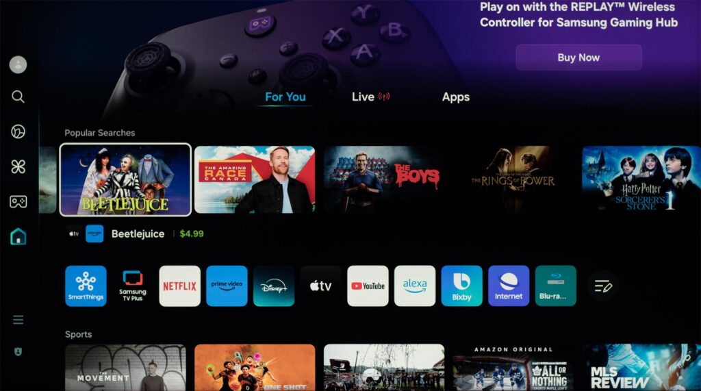 رابط کاربری تلویزیون سامسونگ QN900D