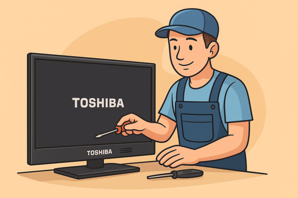 خرابی رایج در تلویزیون توشیبا TOSHIBA و تعمیر
