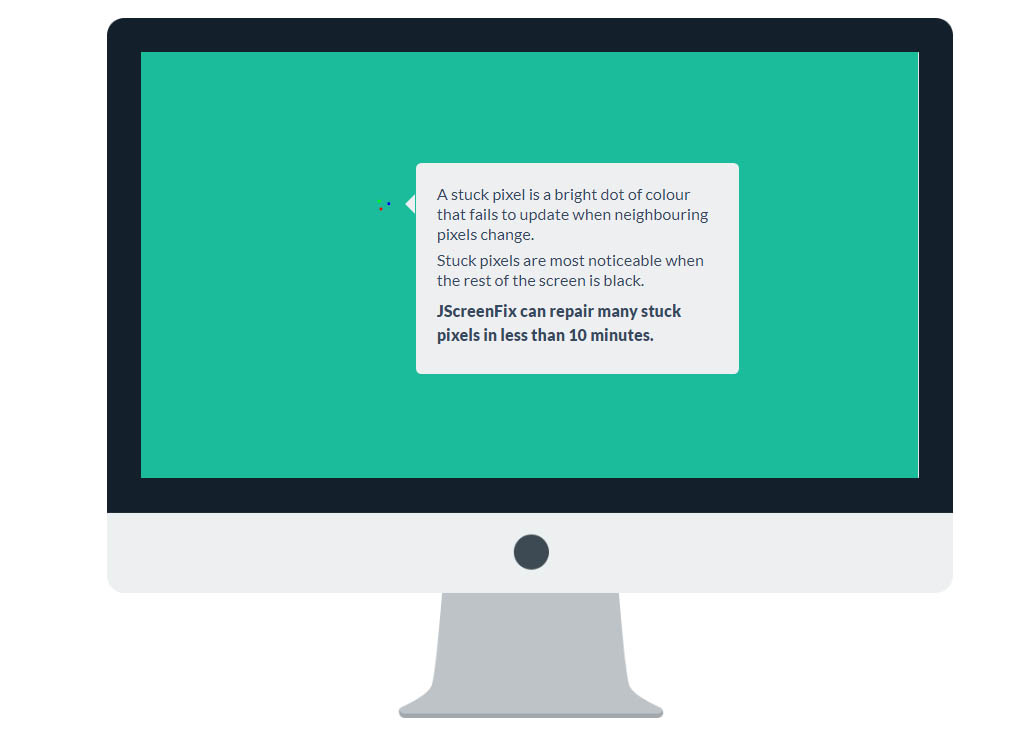 ابزار JScreenFix برای تعمیر پیکسل گیرکرده